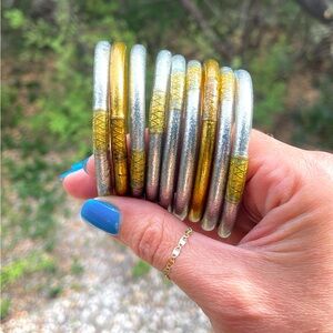 Gold and Silver Bangle Set